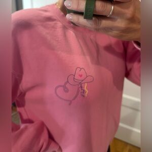 Mallory Ervin Living Fully Co Pink Cowboy Heart Graphic sweatshirt